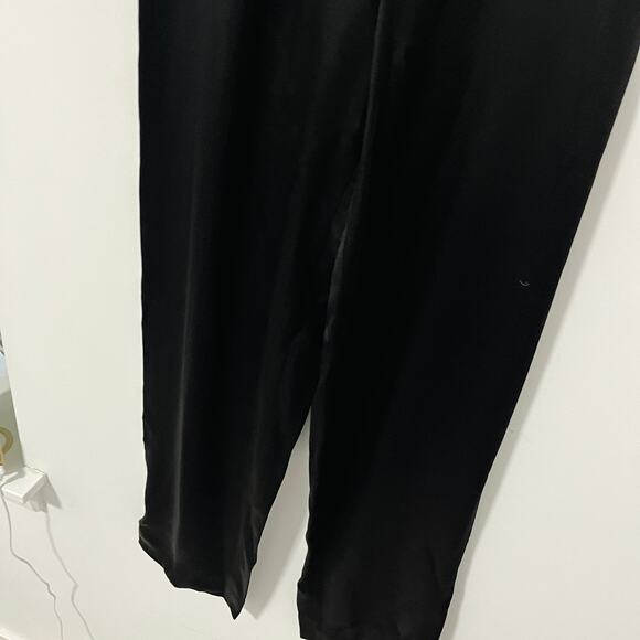 Donna Karan Black Wide Leg Silky Pants Size 6 - Picture 5 of 7